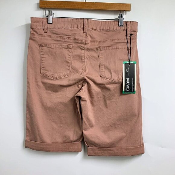 Buffalo David Bitton Women's Mid RIse Super Soft 14 Inseam Bermuda Size‎ 12 NWT - Picture 2 of 15